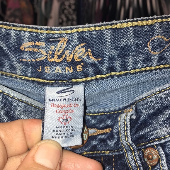 RARE Vintage Silver Monica Jeans Sexy fit 25 / 33 blue like Mint shape skinny - Picture 6 of 9